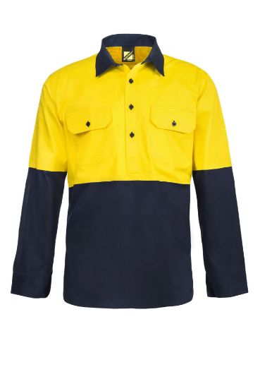 Picture of WorkCraft LIGHTWEIGHT CLOSED FRONT VENTED SHIRT